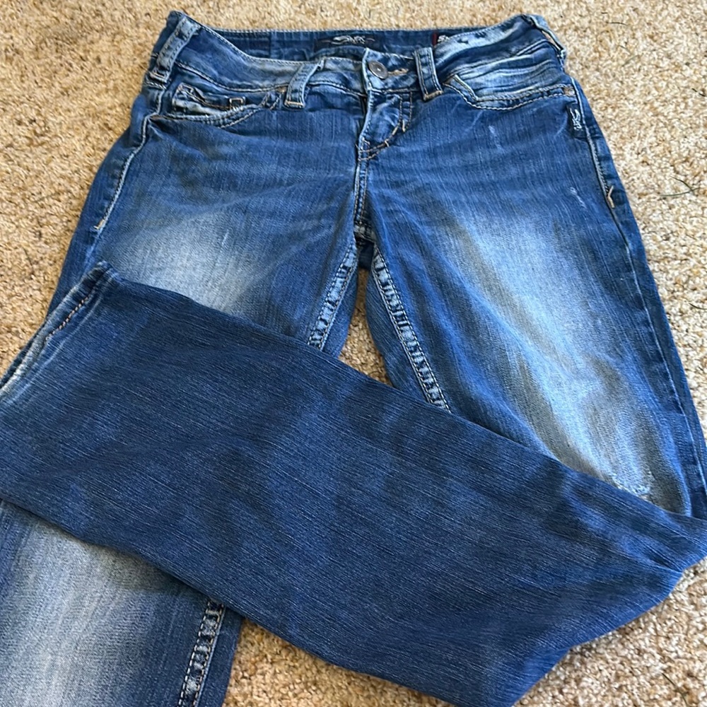 Silver women’s jeans